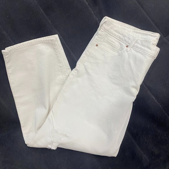 White Jeans - Old Navy Hi-Rise O.G. Loose 20 - NWOT - Picture 1 of 5